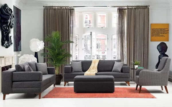 Image for Aqua Gray Sofa Set